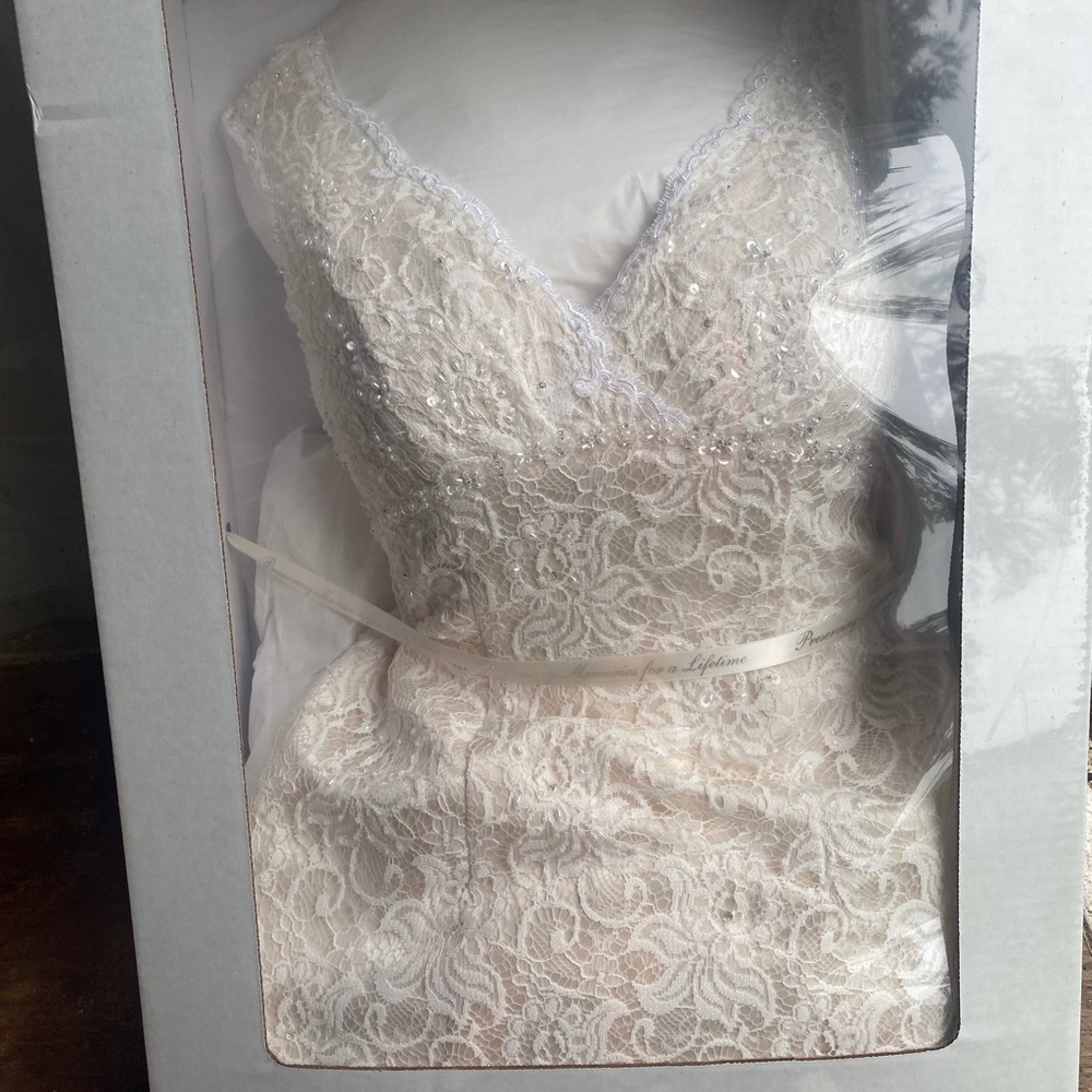 Ivory beaded wedding dress